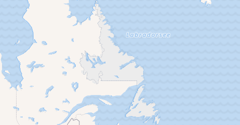 Karte von Neufundland und Labrador