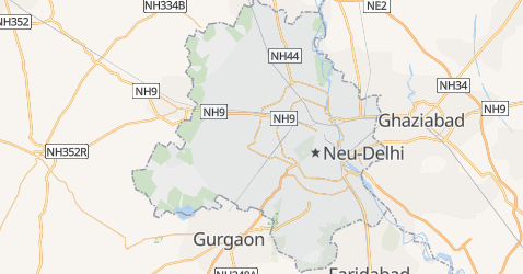 Karte von Nationales Hauptstadtterritorium Delhi