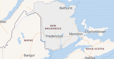 New Brunswick kort