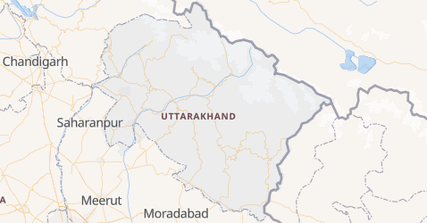 Uttarakhand kort