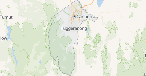 Mapa de Territorio de la Capital Australiana