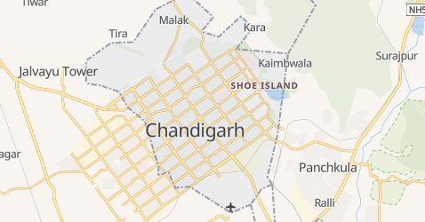 Carte de Chandigarh