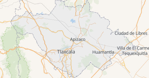 Carte de État de Tlaxcala