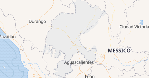 Mappa di Zacatecas