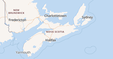 Nova Scotia kaart