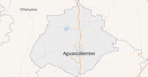 Aguascalientes kaart