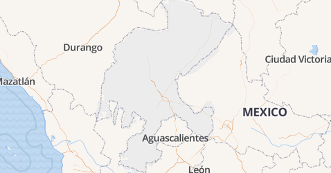 Zacatecas kaart
