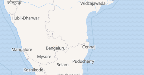 Puducherry - szczegółowa mapa