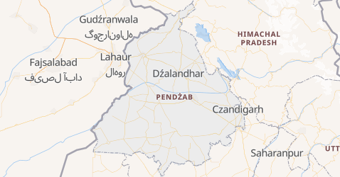 Pendżab - szczegółowa mapa