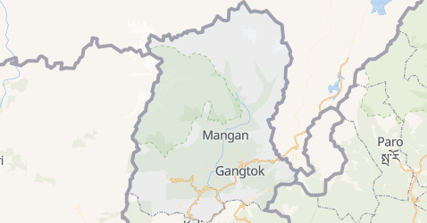 Sikkim - szczegółowa mapa