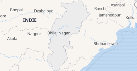 Chhattisgarh - szczegółowa mapa