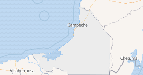 Campeche - szczegółowa mapa