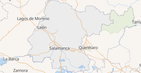 Guanajuato - szczegółowa mapa