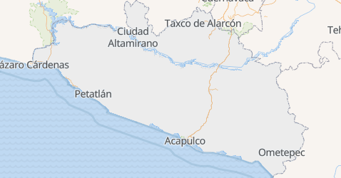 Guerrero - szczegółowa mapa