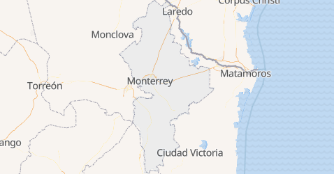 Nuevo León - szczegółowa mapa
