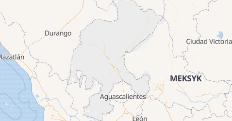 Zacatecas - szczegółowa mapa