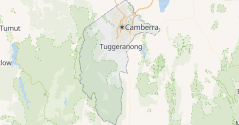 Mapa de Território da Capital Australiana