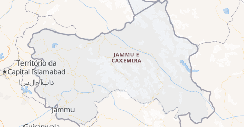 Mapa de Jammu e Caxemira