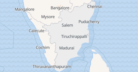 Mapa de Tamil Nadu
