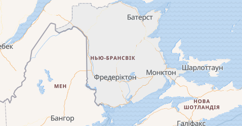 Нью-Брансвік - мапа