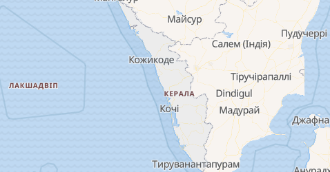 Керала - мапа