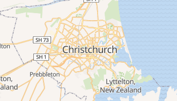 Christchurch online kort