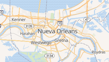 Mapa online de Nueva Orleans