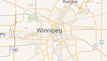 Mapa online de Winnipeg