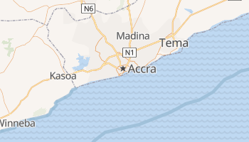 Carte en ligne de Accra