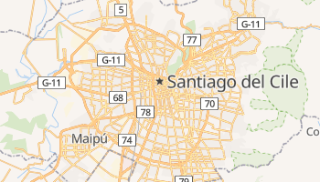 Mappa online di Santiago del Cile