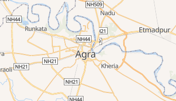 Agra - szczegółowa mapa Google