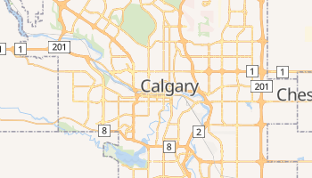 Calgary - szczegółowa mapa Google