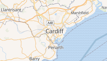 Cardiff - szczegółowa mapa Google