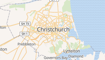 Christchurch - szczegółowa mapa Google