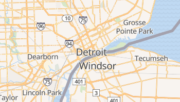 Detroit - szczegółowa mapa Google