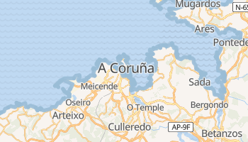 A Coruña - szczegółowa mapa Google