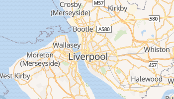 Liverpool - szczegółowa mapa Google