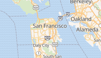 San Francisco - szczegółowa mapa Google