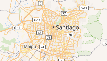 Santiago de Chile - szczegółowa mapa Google