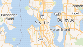 Seattle - szczegółowa mapa Google