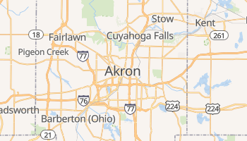 Mapa online de Akron para viajantes