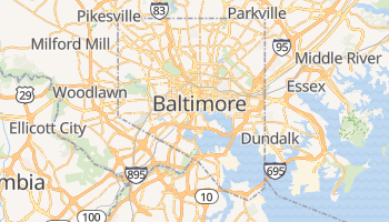 Mapa online de Baltimore para viajantes