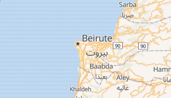 Mapa online de Beirute para viajantes
