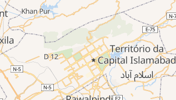 Mapa online de Islamabade para viajantes