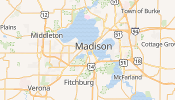Mapa online de Madison para viajantes