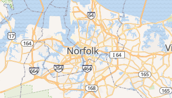Mapa online de Norfolk para viajantes