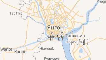 Рангун - детальная карта