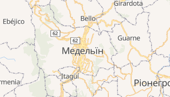 Меделін - детальна мапа