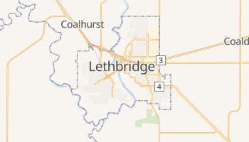 Carte en ligne de Lethbridge