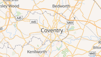 Carte en ligne de Coventry